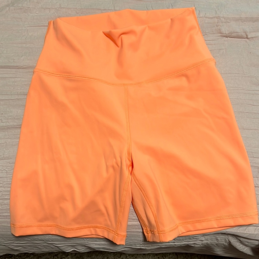 Orange biker shorts